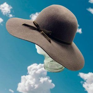 Grace Hats Brown Wool Wide Brim Hat